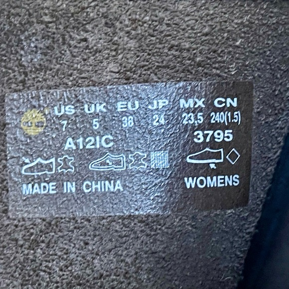 TIMBERLAND Grey Leather Women's Boots 7 - Picture 5 of 7